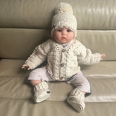 Cooper Crochet Pattern Collection – Cardigan, Hat, Baby Pants (0-2Y), Booties & Bib – English PDF